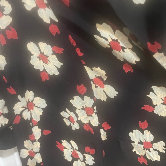 Vintage floral DKNY midi button front dress medium 90s dark academia 14 - Picture 6 of 6